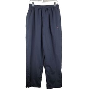 VINTAGE‎ Champion track pants Womens Large Gray Drawstring Zip Ankle Mesh lined